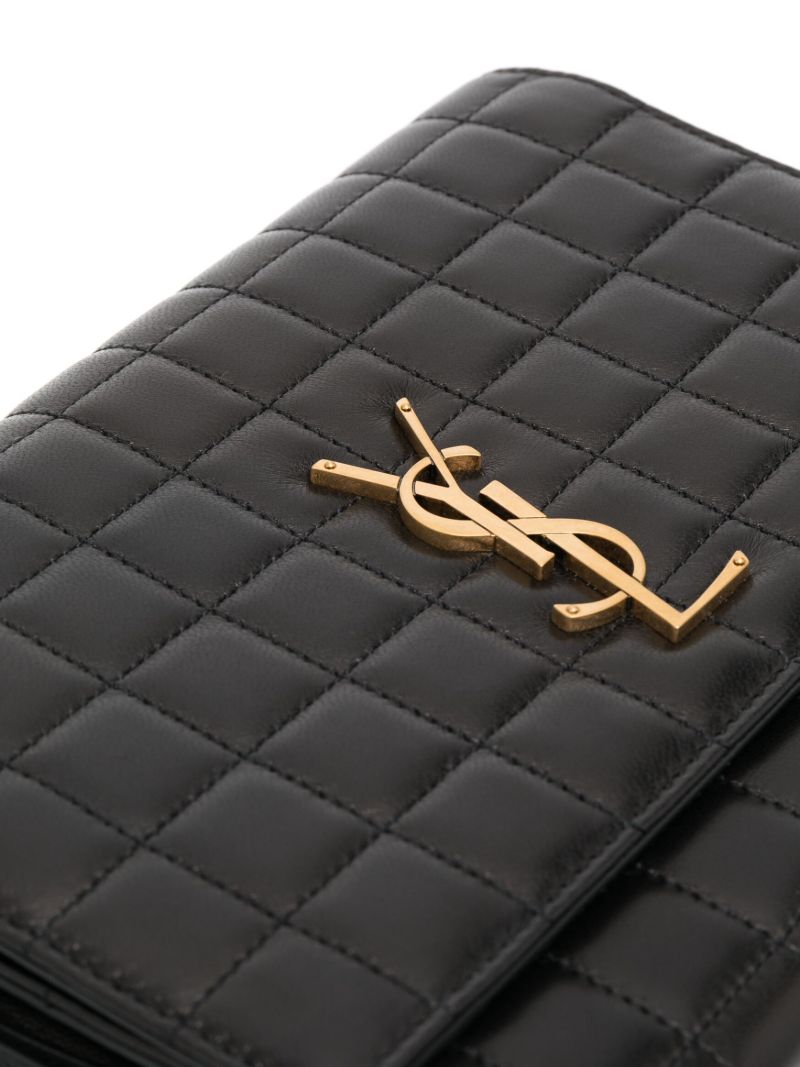 Black Cassandre Quilted Leather Clutch Bag