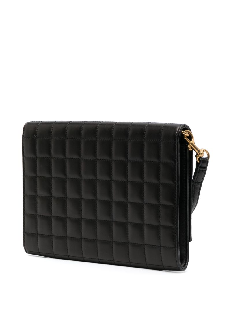 Black Cassandre Quilted Leather Clutch Bag