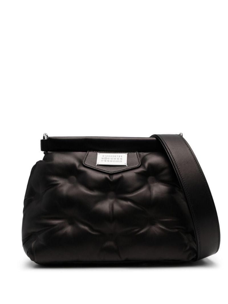 Black Glam Slam Small Leather Shoulder Bag