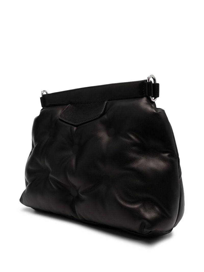 Black Glam Slam Small Leather Shoulder Bag