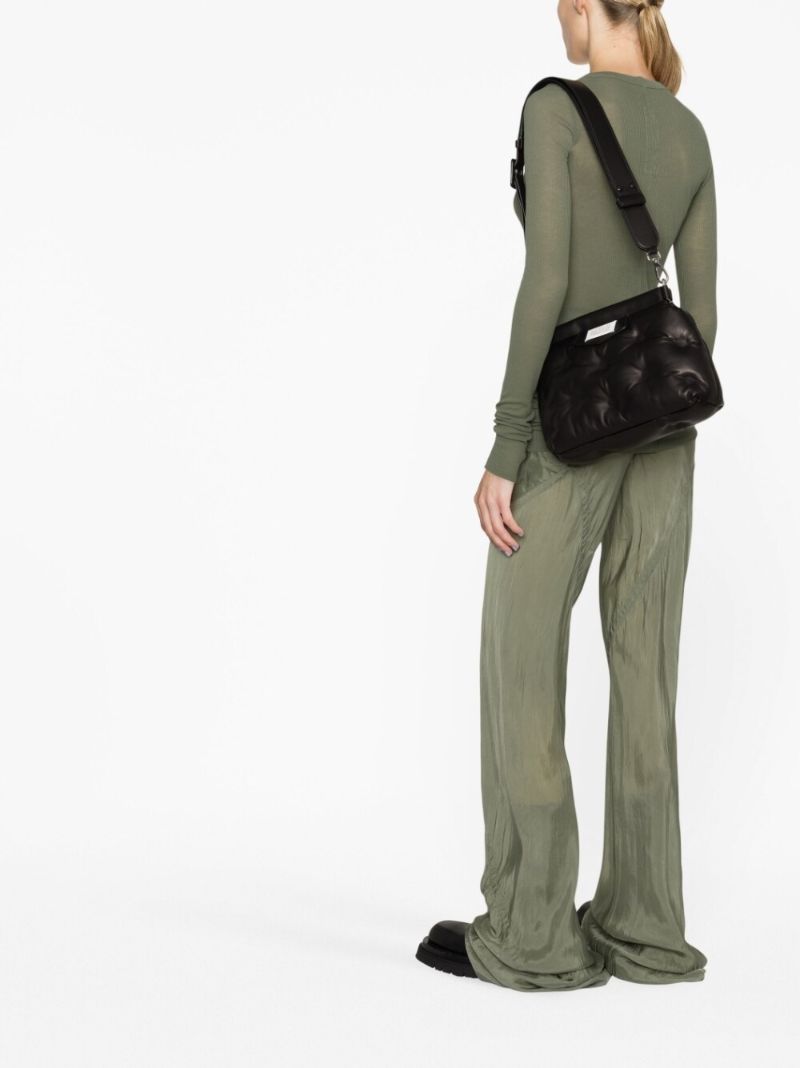 Black Glam Slam Small Leather Shoulder Bag