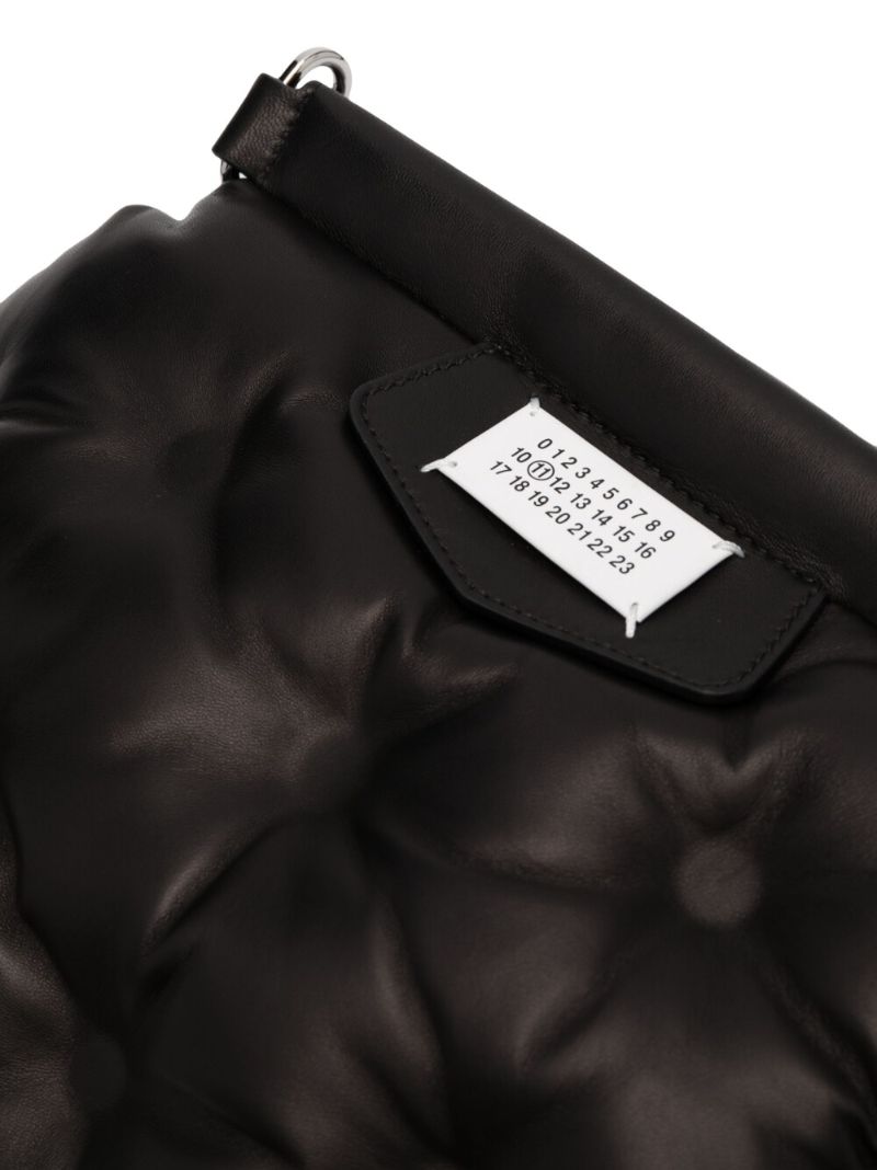 Black Glam Slam Small Leather Shoulder Bag