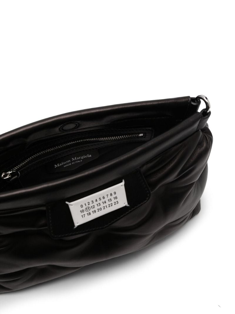 Black Glam Slam Small Leather Shoulder Bag