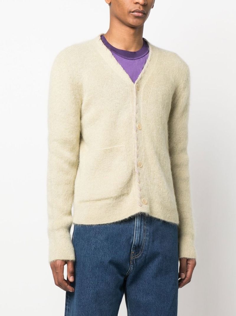 Green Lazo Whipstitch-detail Cardigan