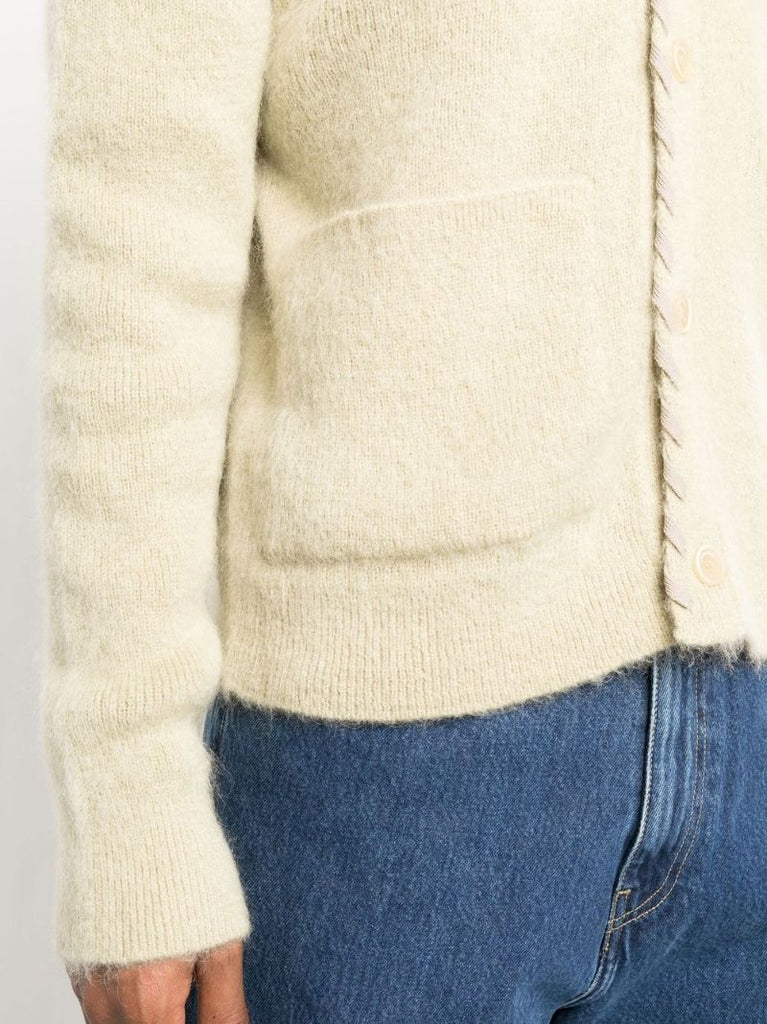 Green Lazo Whipstitch-detail Cardigan