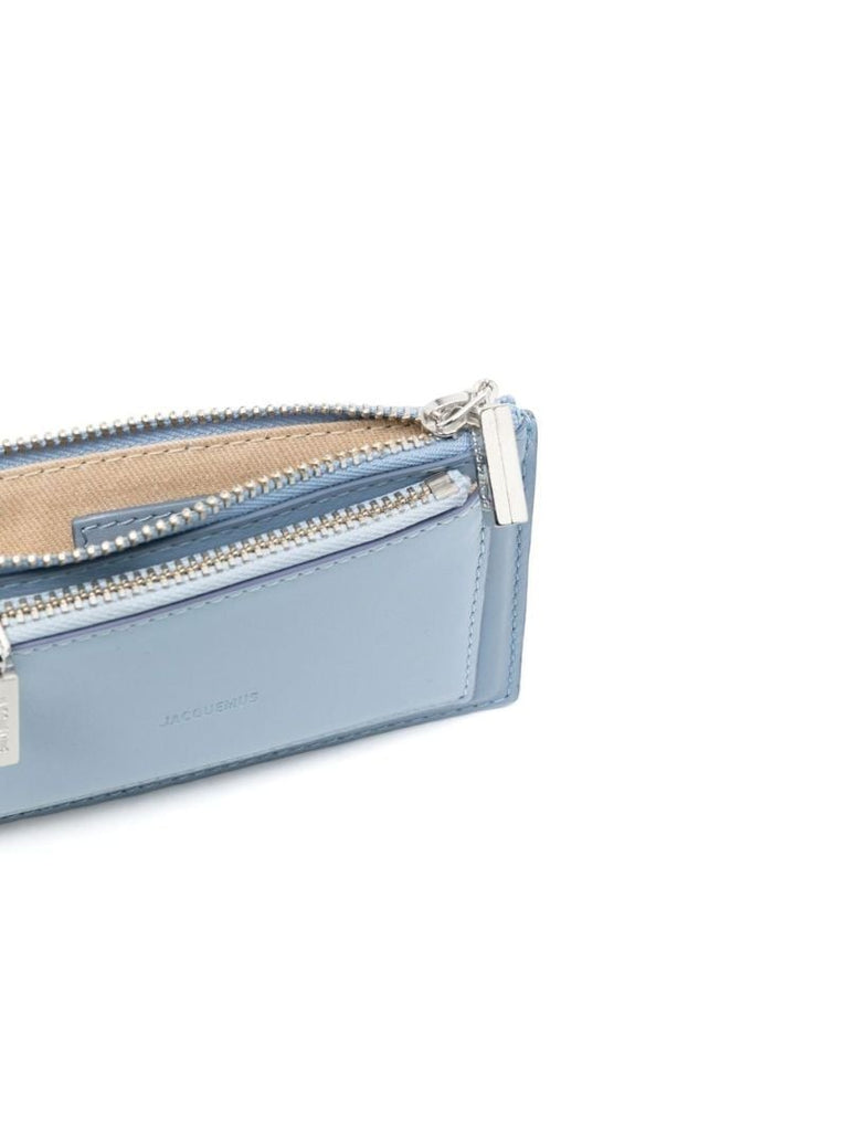 Blue Le Carre Rectangle Leather Wallet