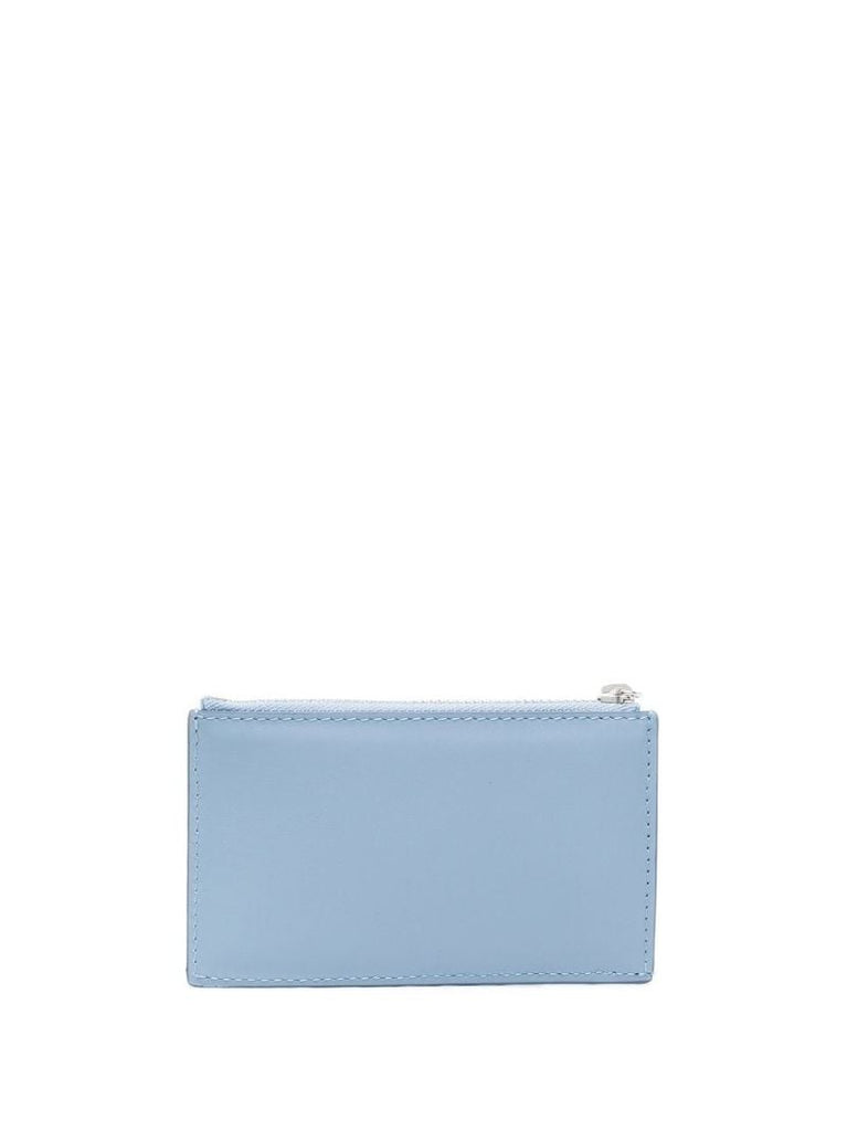 Blue Le Carre Rectangle Leather Wallet