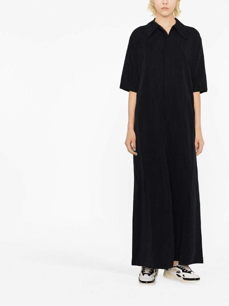 Black Short-sleeve Jumpsuit