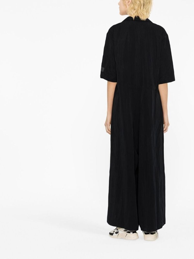 Black Short-sleeve Jumpsuit