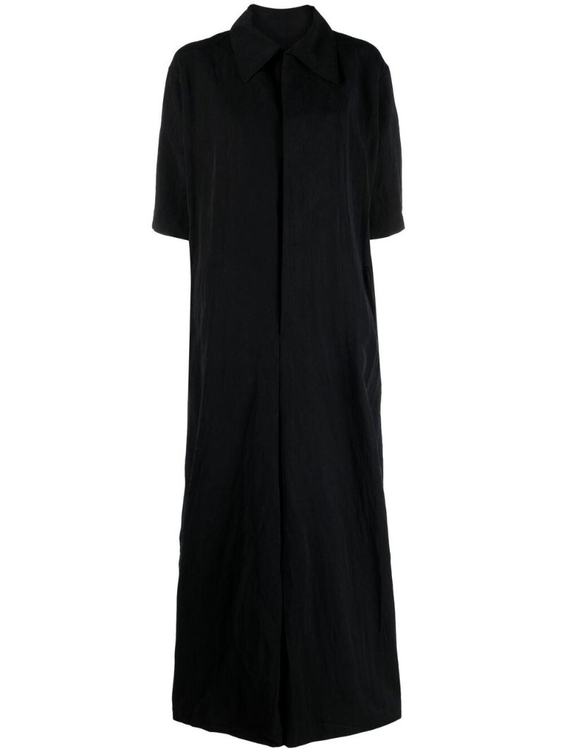 Black Short-sleeve Jumpsuit