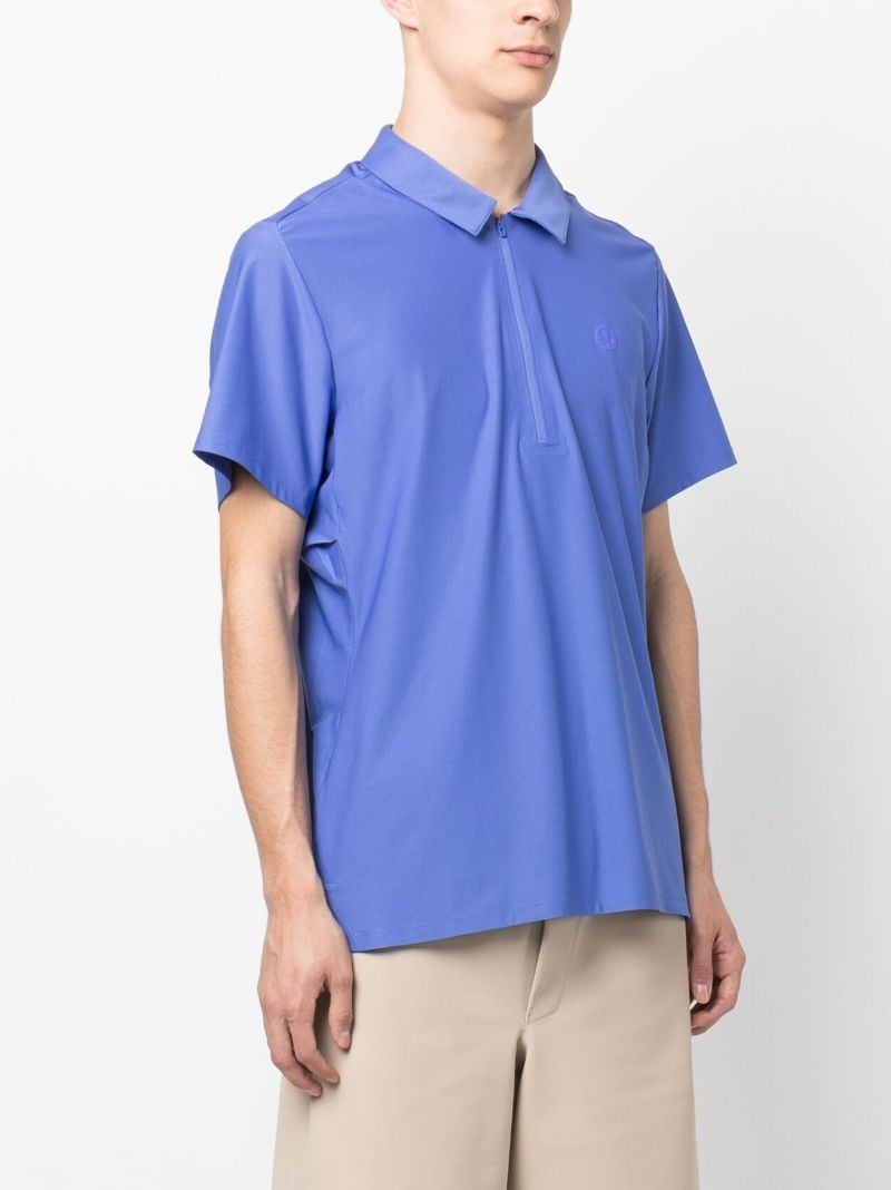 Blue Ventilated Tennis Polo Shirt