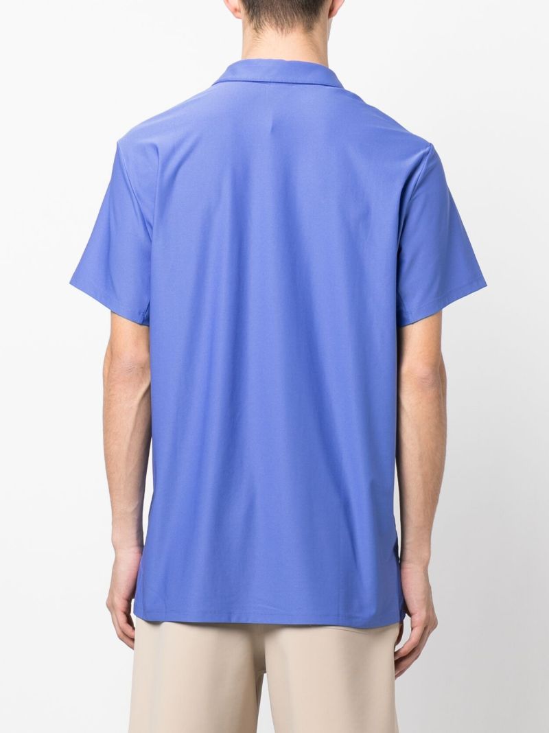 Blue Ventilated Tennis Polo Shirt
