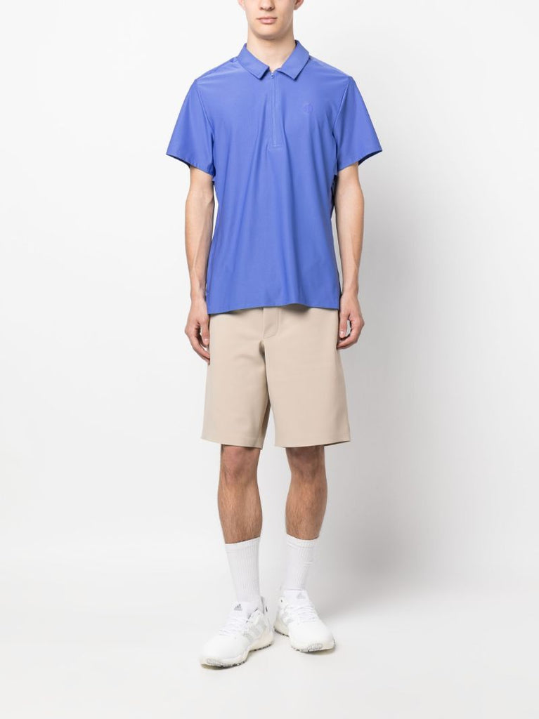 Blue Ventilated Tennis Polo Shirt