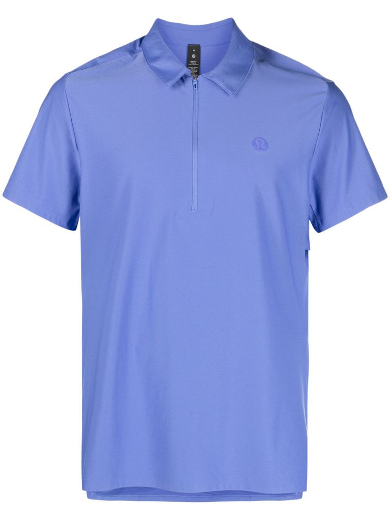 Blue Ventilated Tennis Polo Shirt