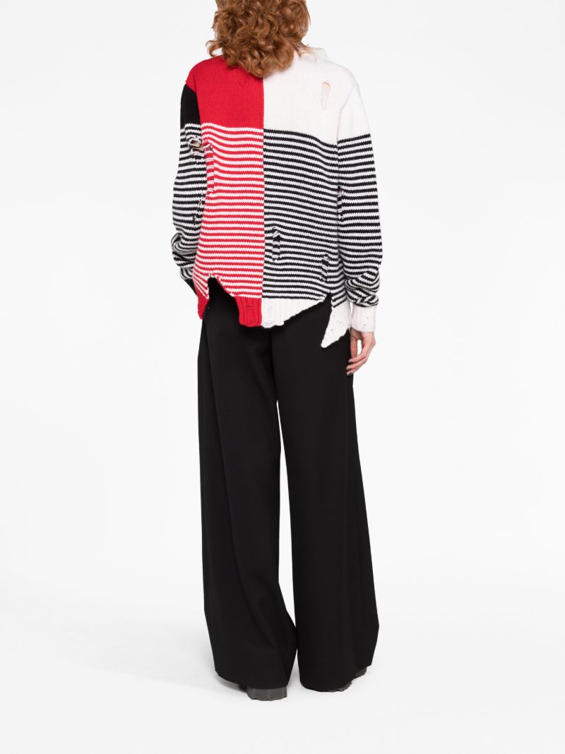 Multicolour Shred Striped Cardigan
