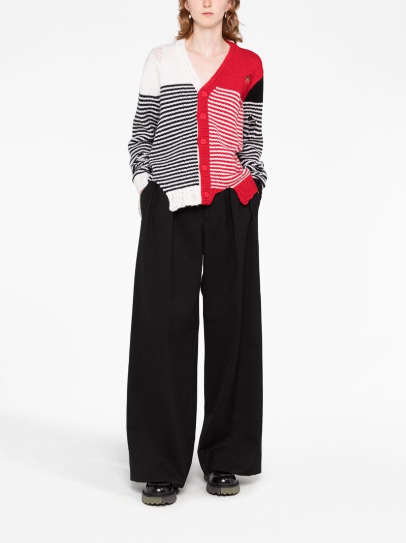 Multicolour Shred Striped Cardigan