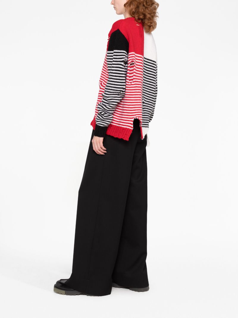 Multicolour Shred Striped Cardigan