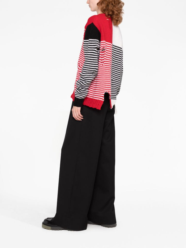 Multicolour Shred Striped Cardigan