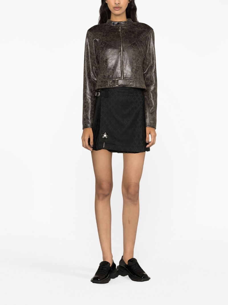 Black Jacquard Mini Kilt