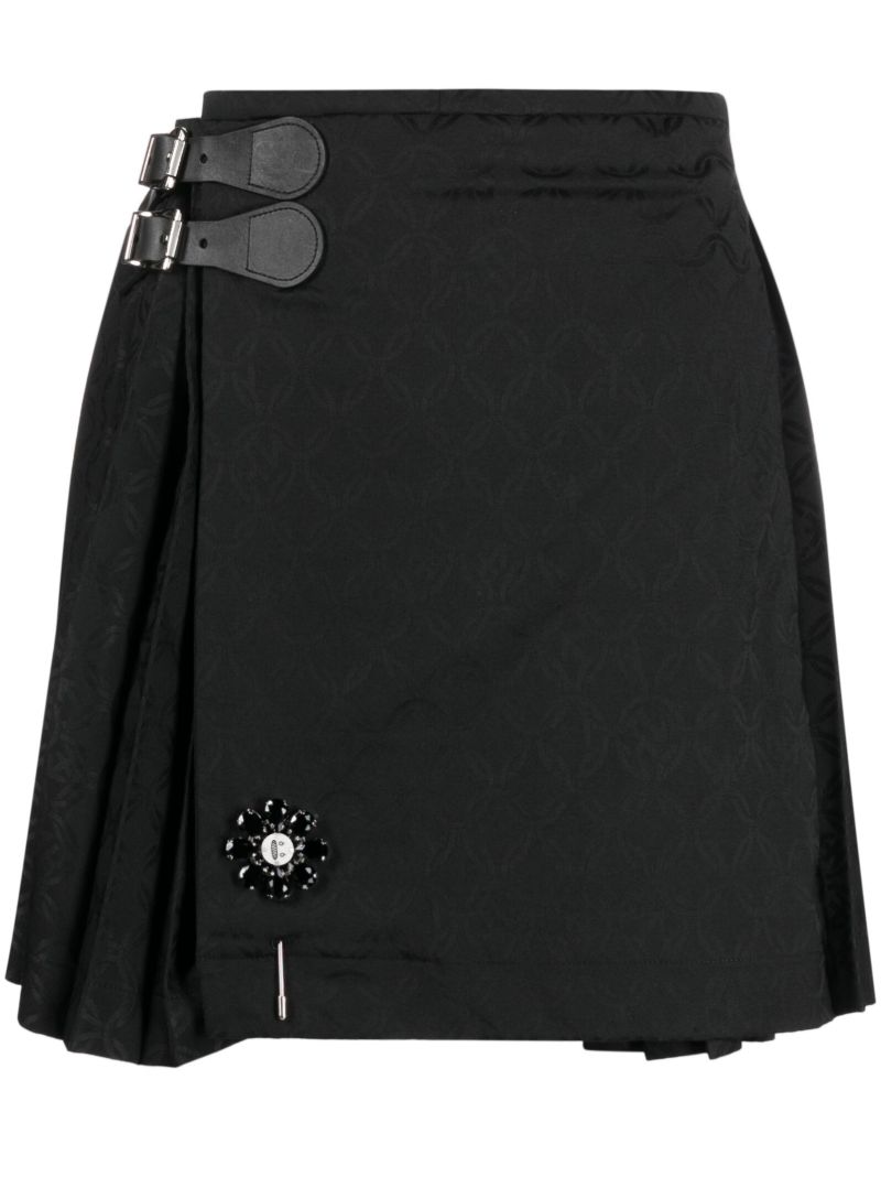 Black Jacquard Mini Kilt