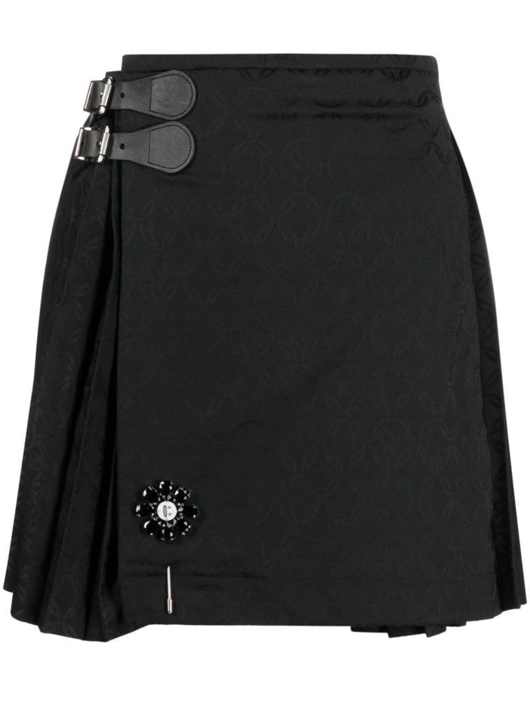Black Jacquard Mini Kilt