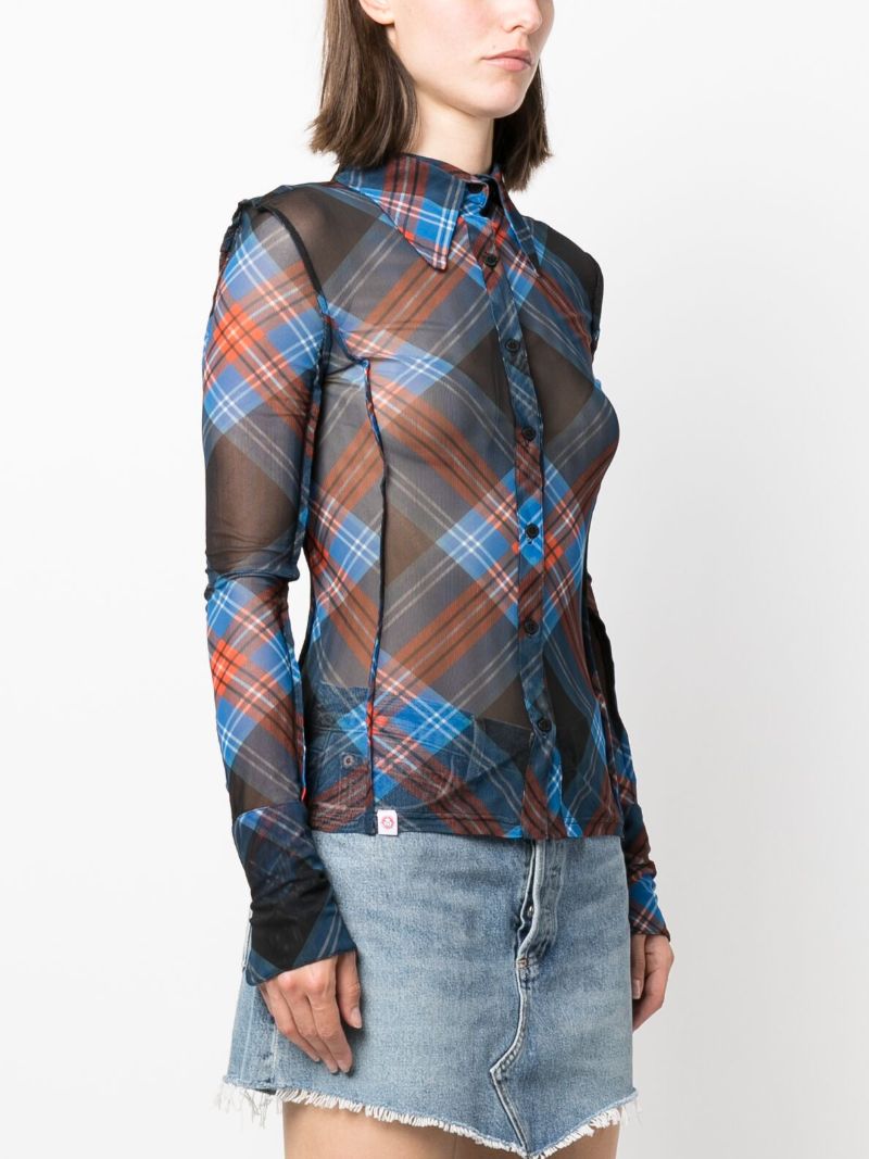 Blue Tartan Check Shirt