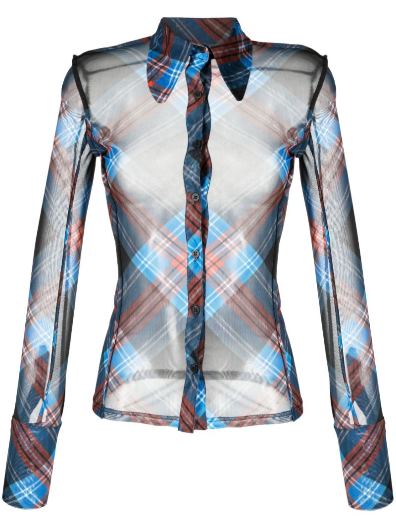 Blue Tartan Check Shirt