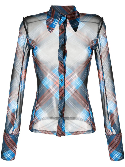 Blue Tartan Check Shirt