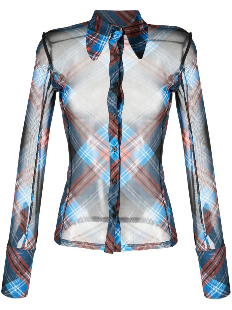 Blue Tartan Check Shirt
