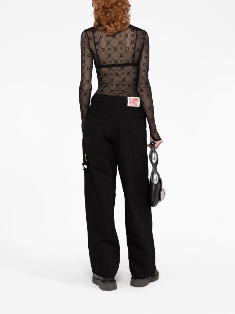 Black Symbol Cargo Jeans