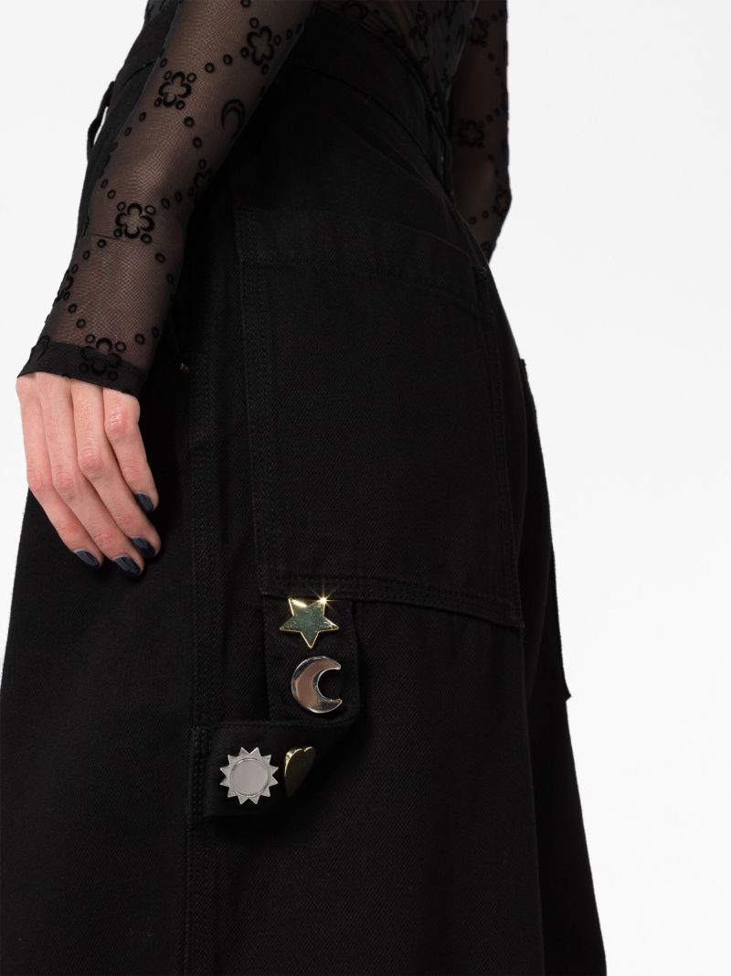 Black Symbol Cargo Jeans