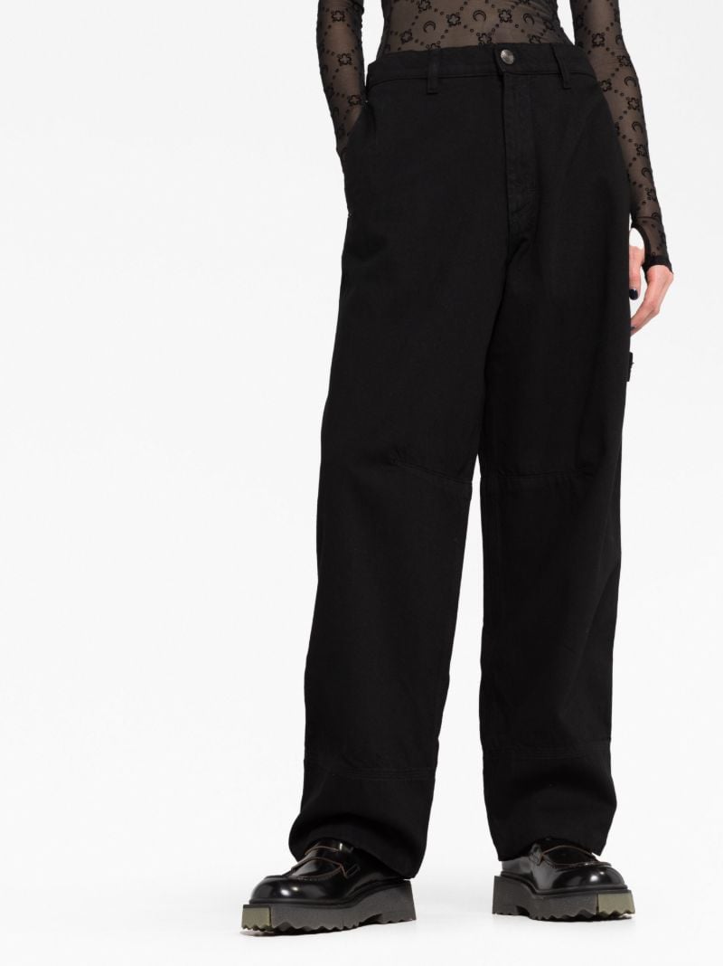 Black Symbol Cargo Jeans