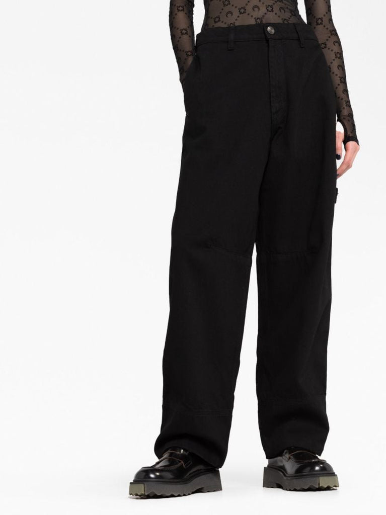Black Symbol Cargo Jeans