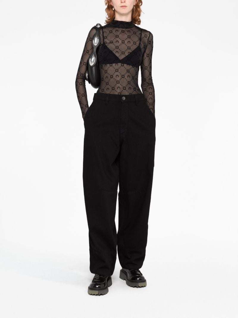 Black Symbol Cargo Jeans