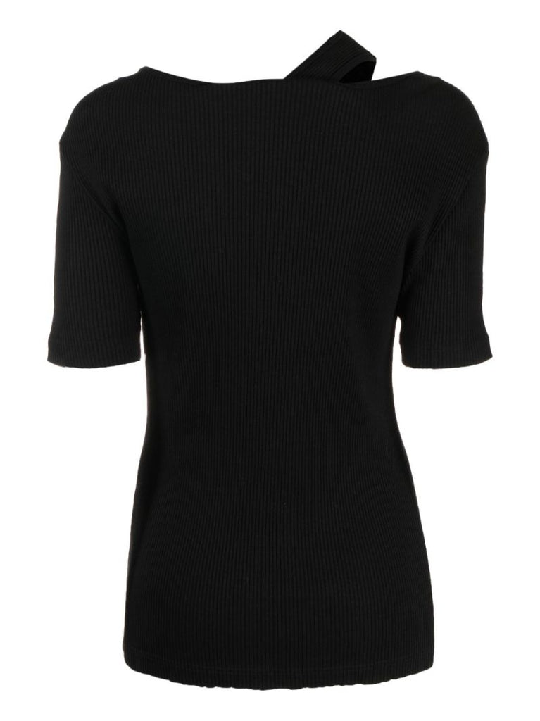 Black Cut-out T-shirt