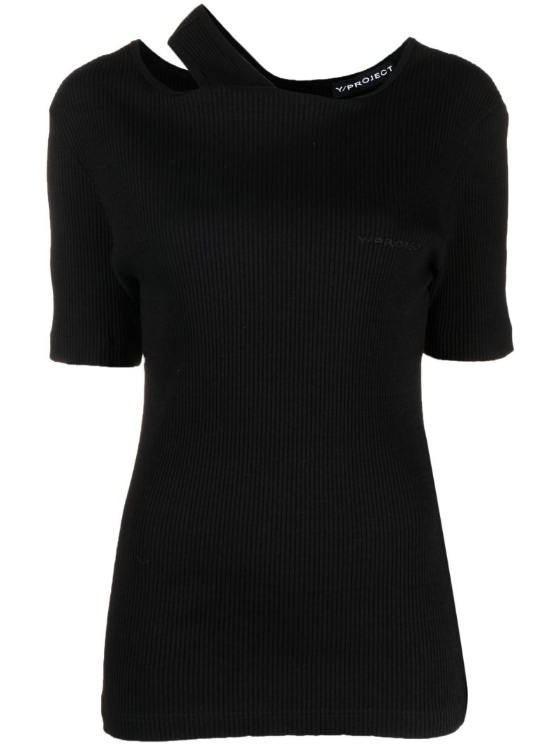 Black Cut-out T-shirt