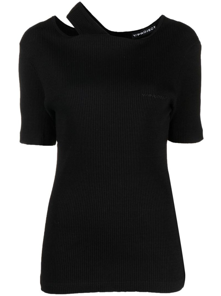 Black Cut-out T-shirt