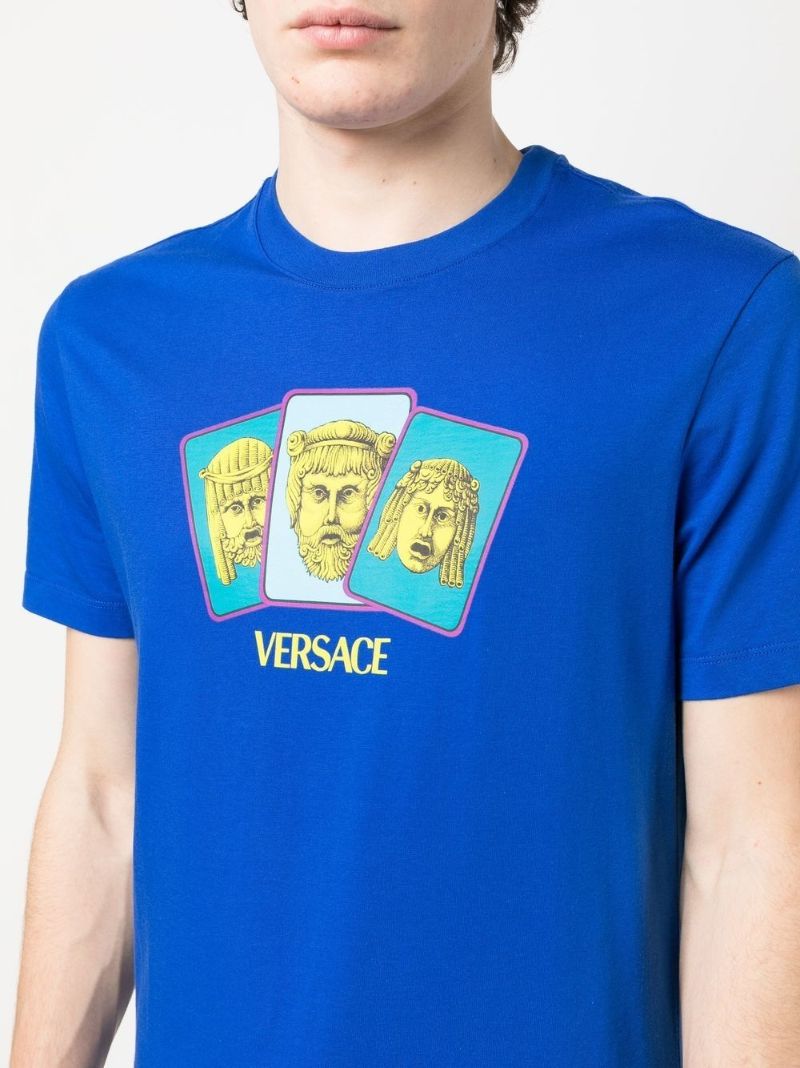 Blue Card Print T-shirt