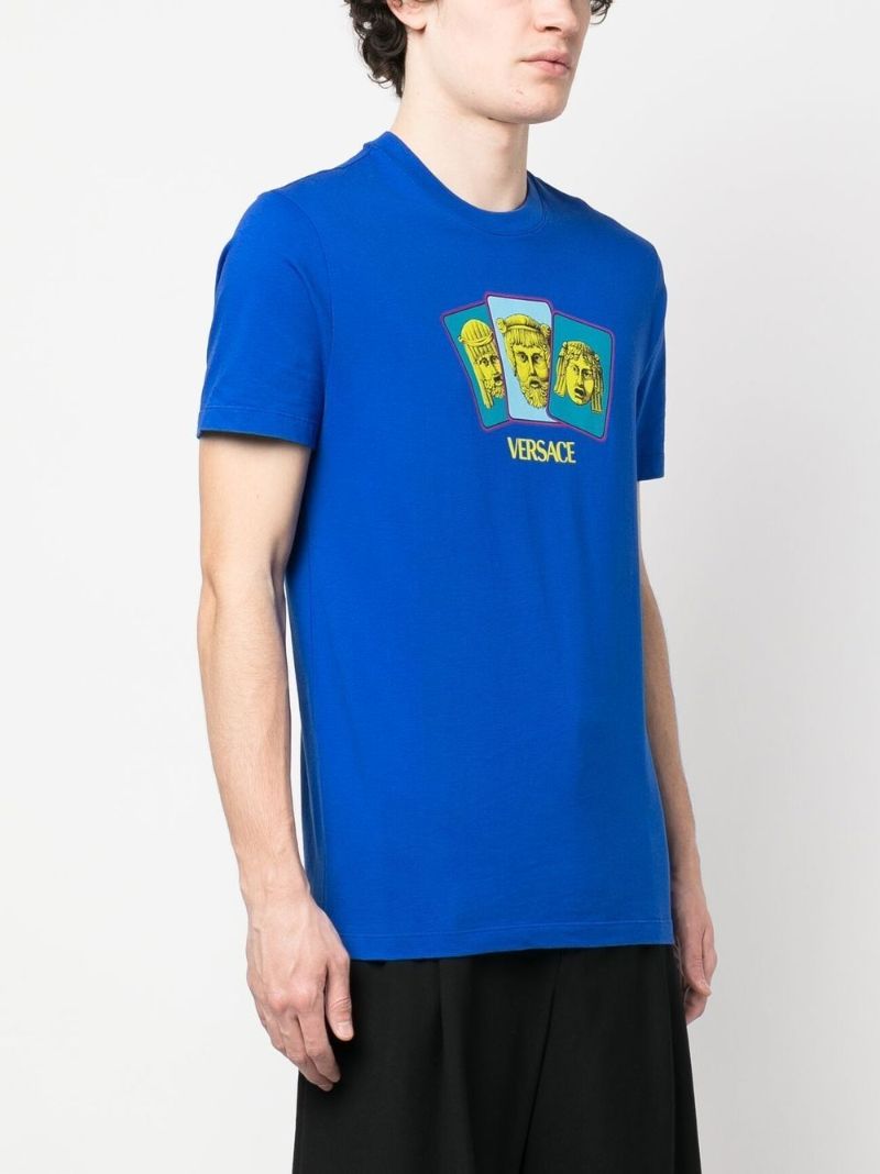 Blue Card Print T-shirt