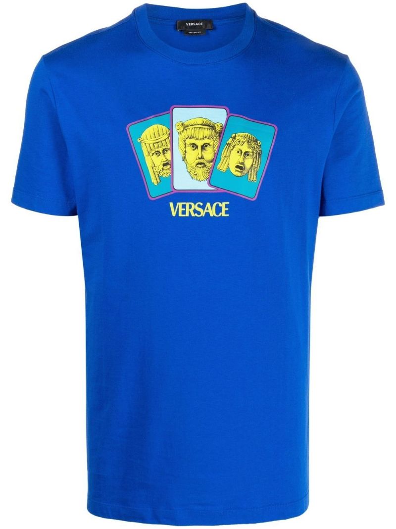 Blue Card Print T-shirt