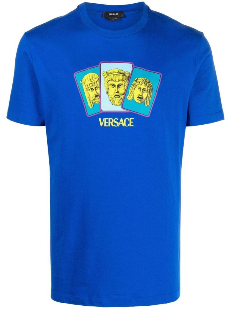 Blue Card Print T-shirt
