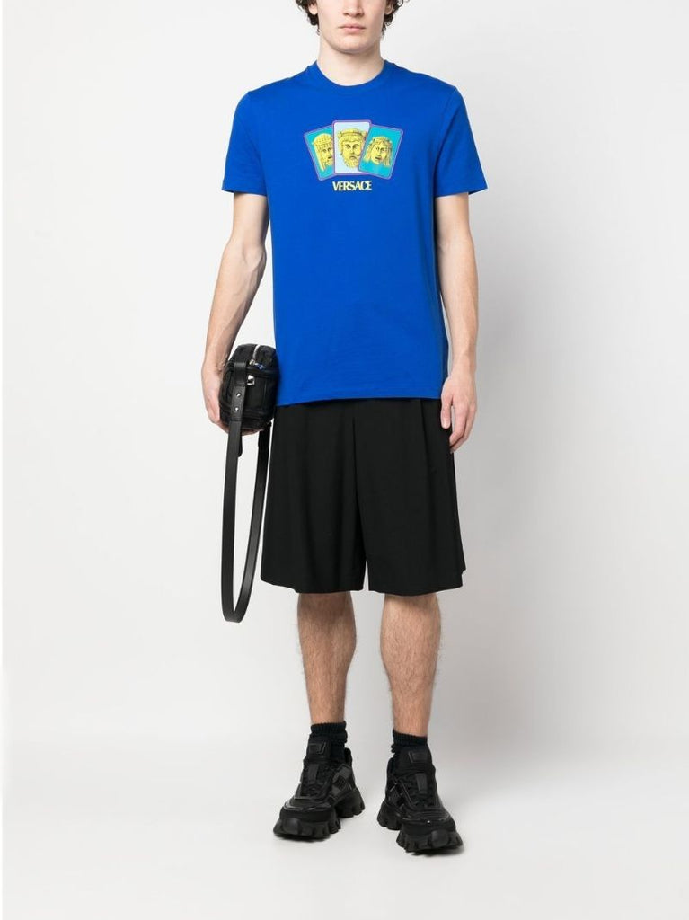 Blue Card Print T-shirt