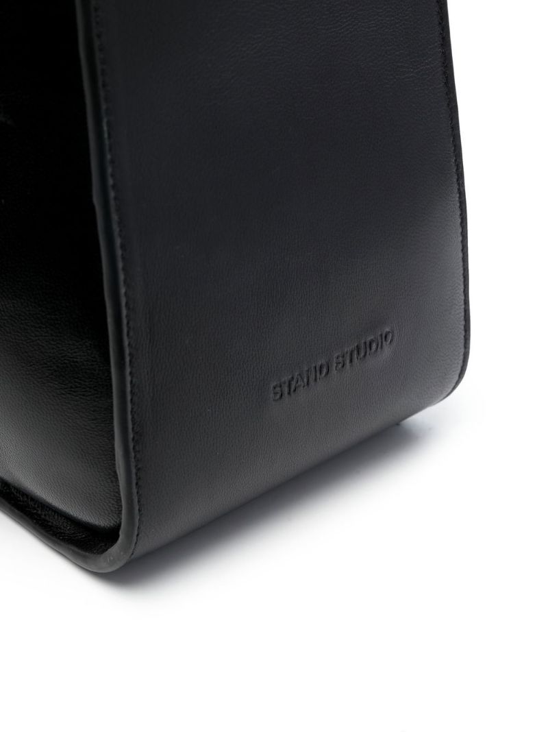 Black Richie Leather Tote Bag