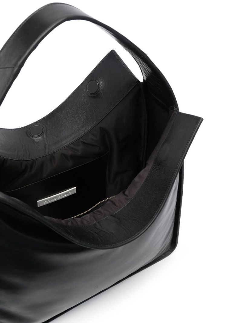 Black Richie Leather Tote Bag