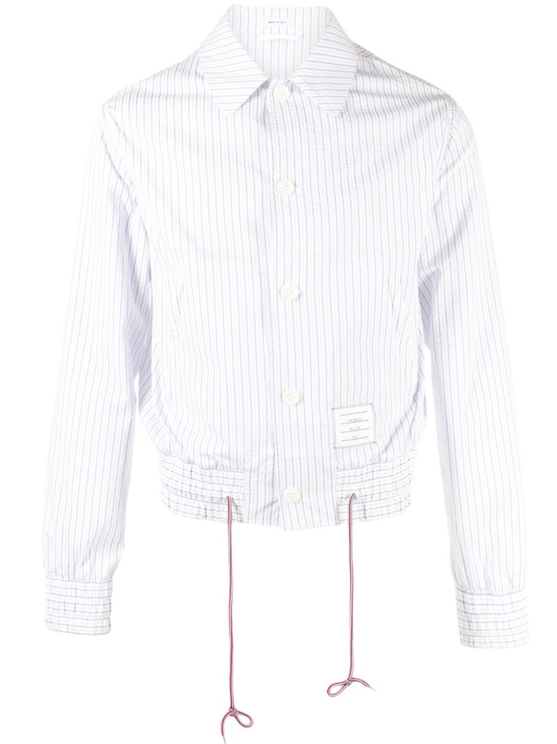 Blue Striped Shirt Jacket