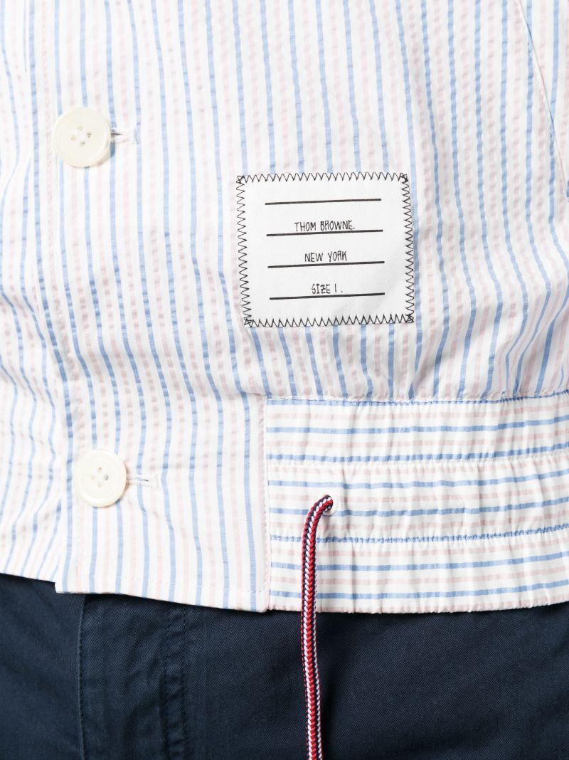 Blue Striped Shirt Jacket