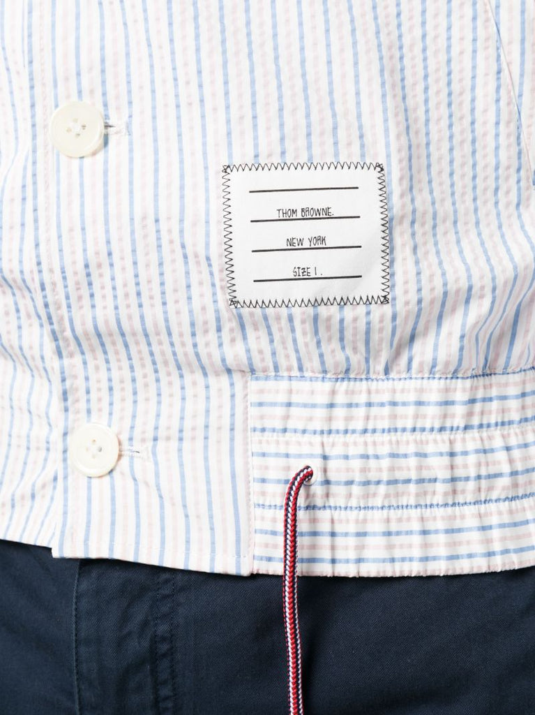 Blue Striped Shirt Jacket