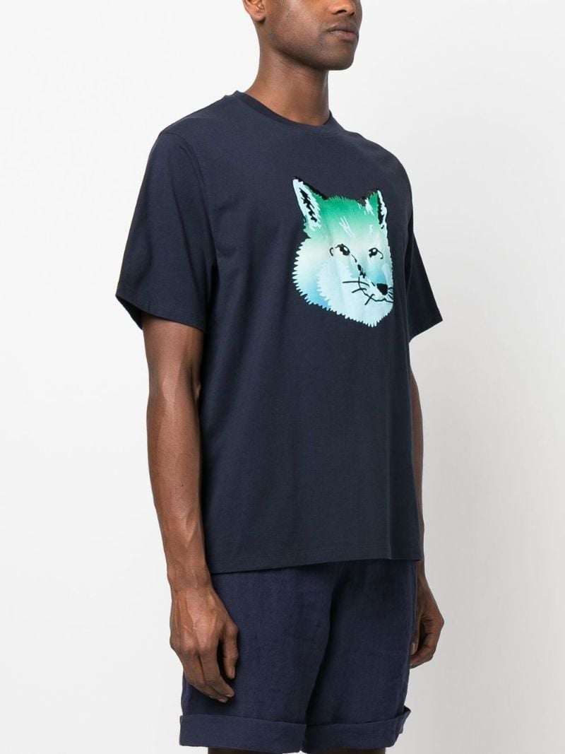 Bue Vibrant Fox Head Print T-shirt