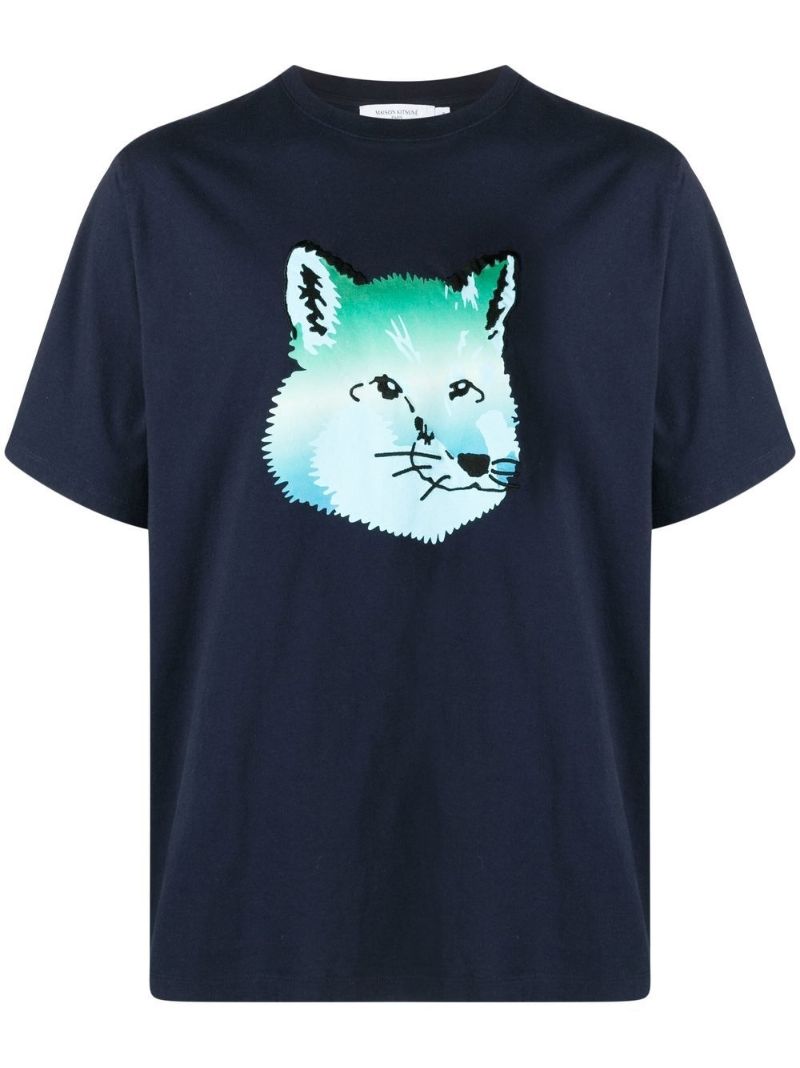 Bue Vibrant Fox Head Print T-shirt