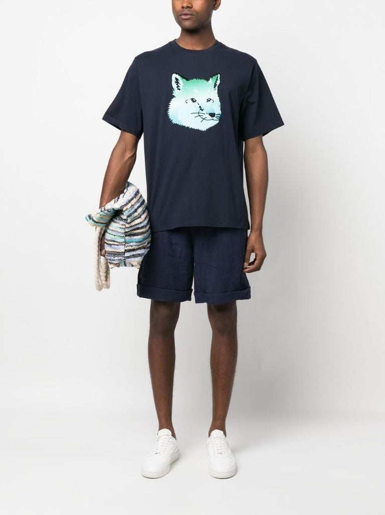 Bue Vibrant Fox Head Print T-shirt